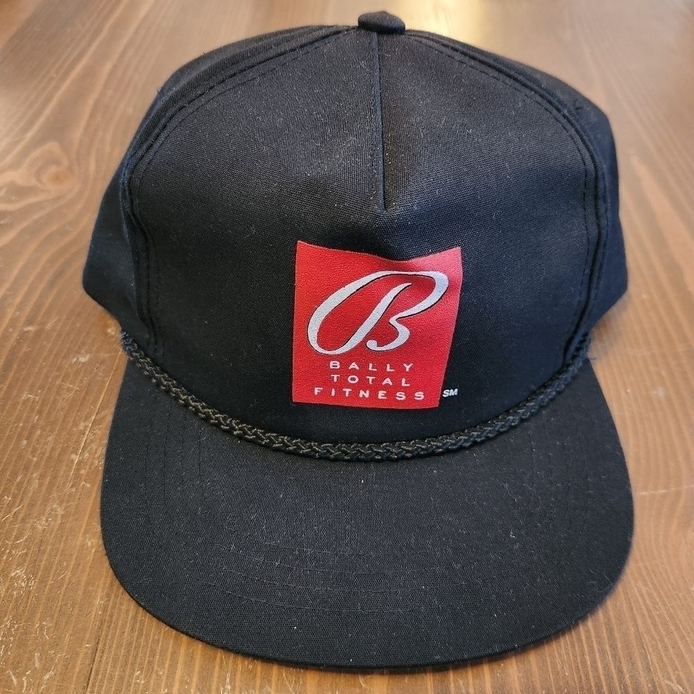 Rare Vintage Bally Total Fitness Snapback Hat Black Hat Cap Yupoong Brand